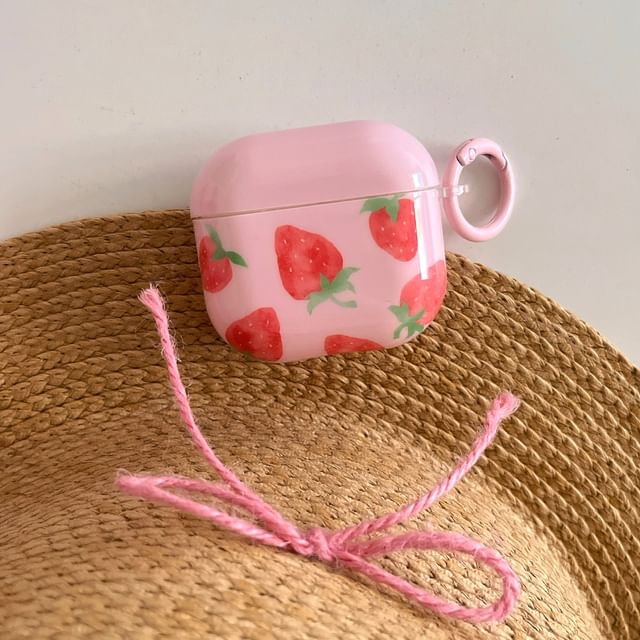 Strawberry Print AirPods Earphone Case Skin
