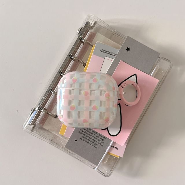 Strawberry Print AirPods Earphone Case Skin / Charm / Set