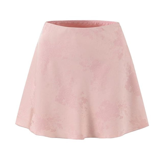 Jacquard High Rise Mini A-Line Skirt
