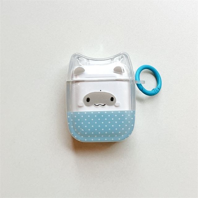 Cat Dotted Transparent Apple AirPods / Pro Earphone Case Skin