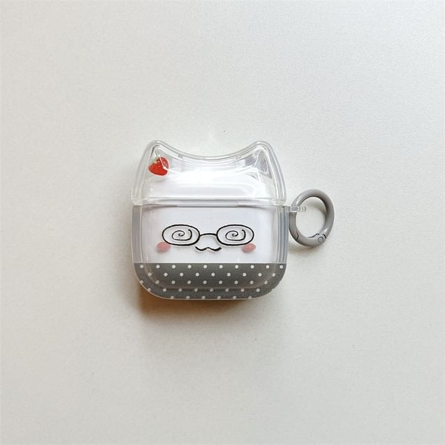 Cat Dotted Transparent Apple AirPods / Pro Earphone Case Skin