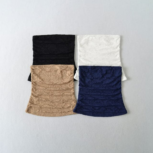 Ruched Lace Tube Cami Top