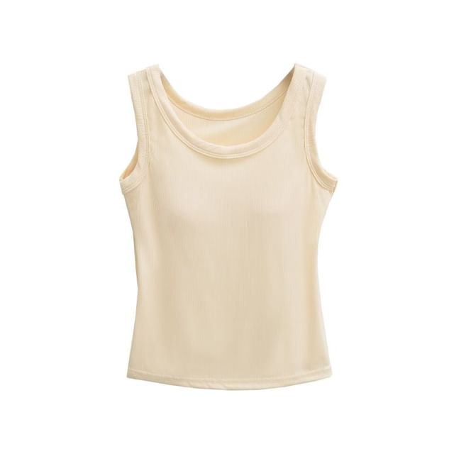 Plain Crew-Necked Tank Top