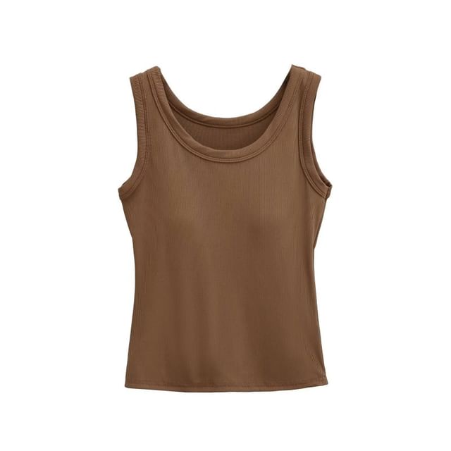 Plain Crew-Necked Tank Top