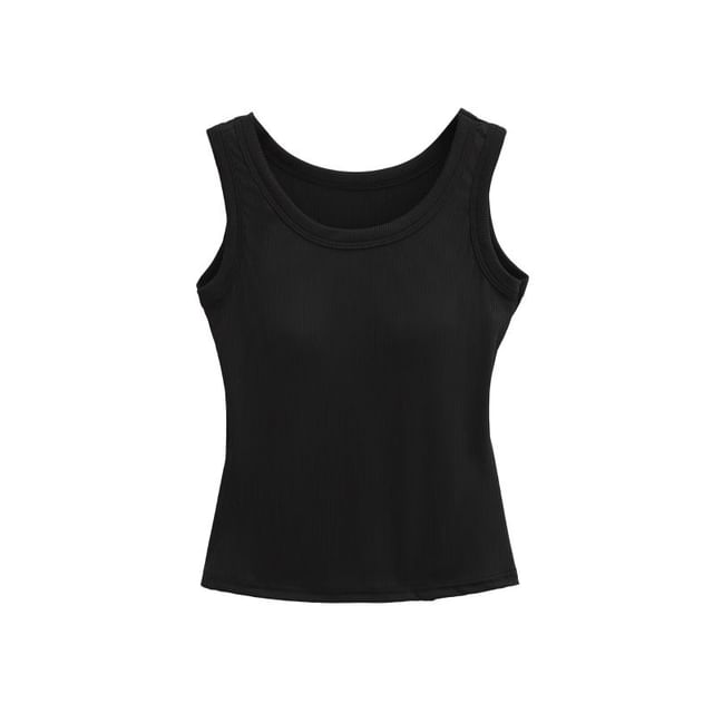 Plain Crew-Necked Tank Top