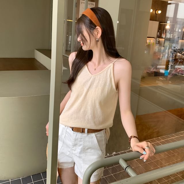 Plain V-Necked Cami Top