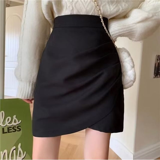 High Waist Mini Pencil Skirt Plain