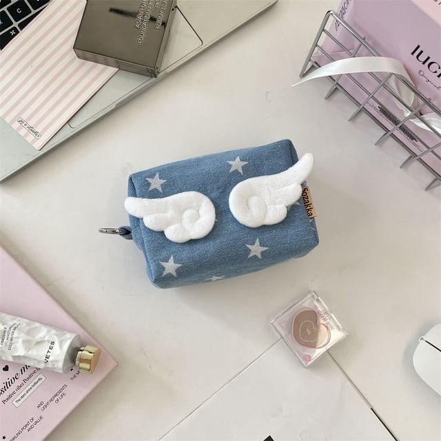 Wings Denim Coin Purse (Various Designs)