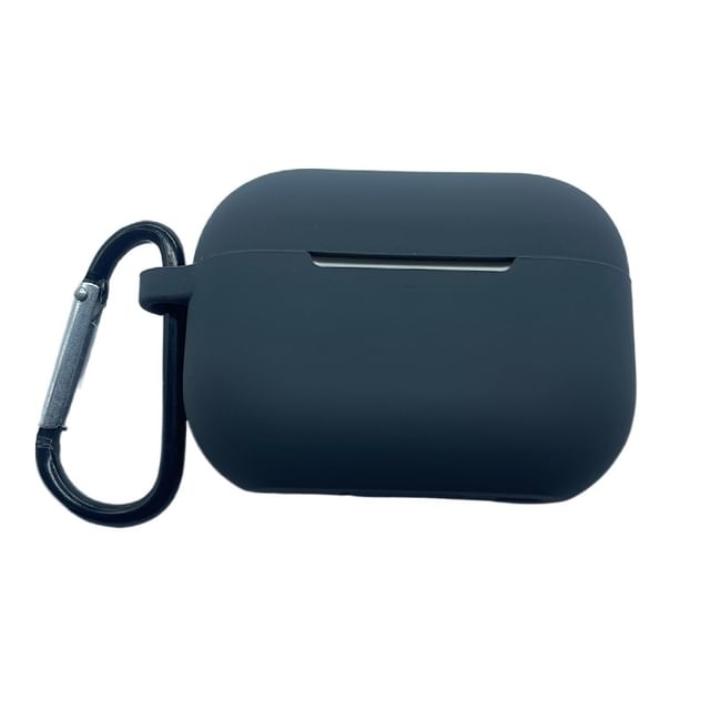 Plain Silicone Apple AirPods Pro Earphone Case Skin with Carabiner Clip