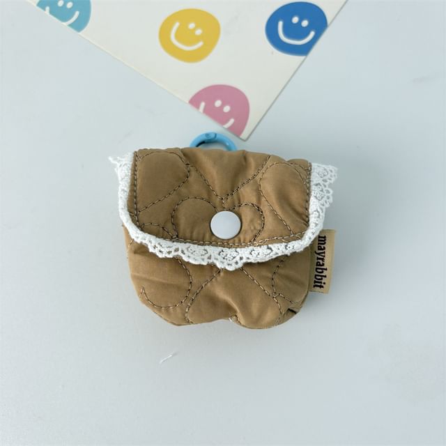 Lace Trim Padded Airpod Earphone Case Skin