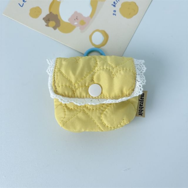 Lace Trim Padded Airpod Earphone Case Skin