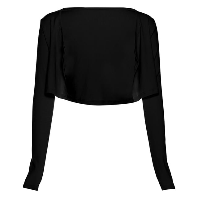 Spaghetti Strap Plain Ruched Maxi A-Line Dress / Open Front Crop Cardigan