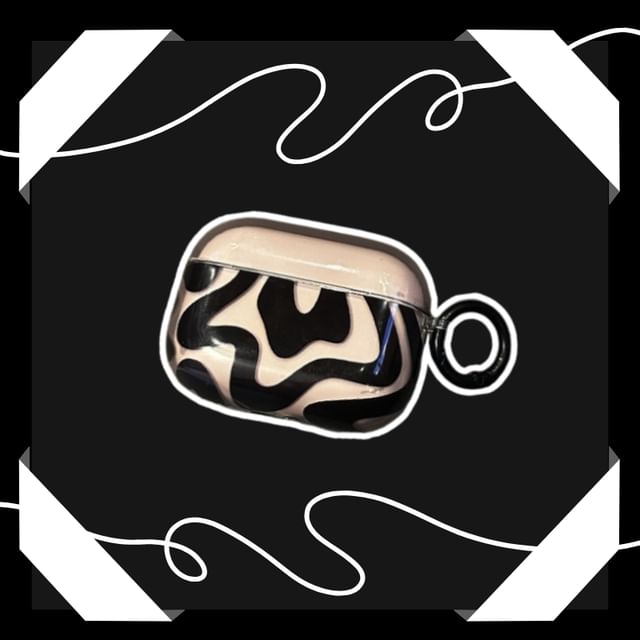 Wavy Print Apple AirPods / Pro Earphone Case Skin / Strap / Set