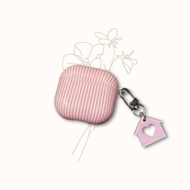 Striped Apple AirPods / Pro Earphone Case Skin / Charm / Set