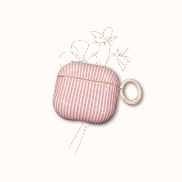 Striped Apple AirPods / Pro Earphone Case Skin / Charm / Set