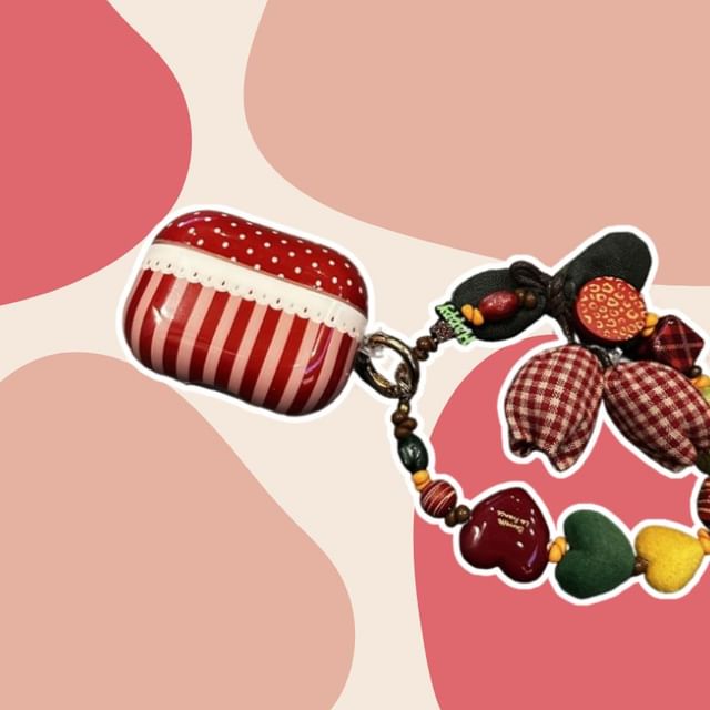 Polka Dot Striped Apple AirPods / Pro Earphone Case Skin / Strap / Set