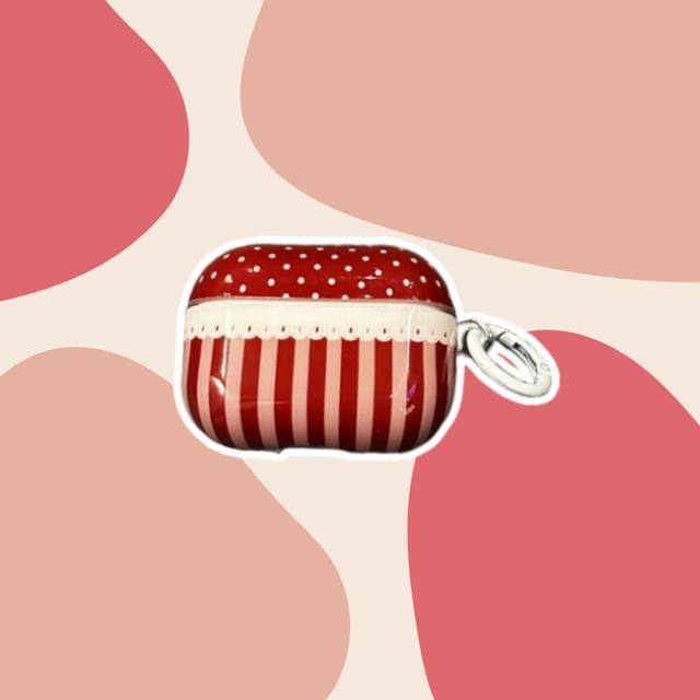 Polka Dot Striped Apple AirPods / Pro Earphone Case Skin / Strap / Set