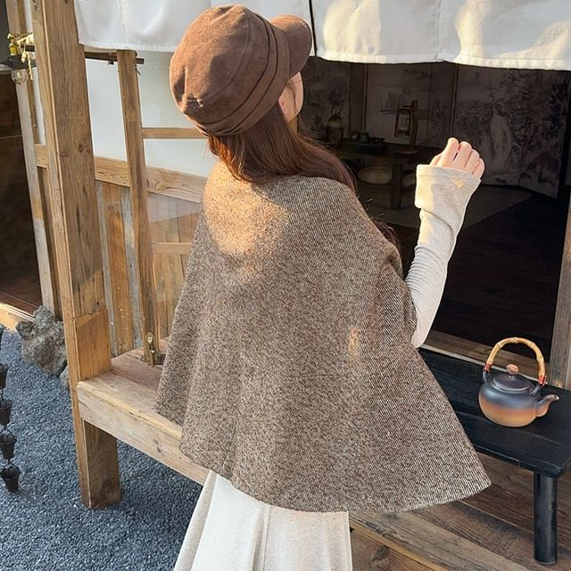 Cape-Sleeve Plain Top and High-Waist Maxi A-Line Skirt in Various Designs