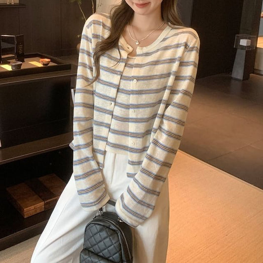 V-Neck Plain Cardigan / Tank Top