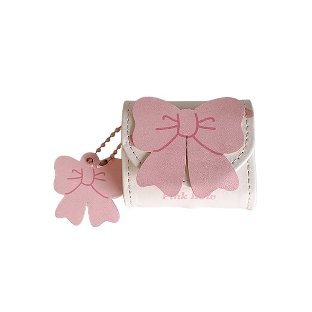 Bow Faux Leather Apple AirPods / Pro Earphone Case Skin