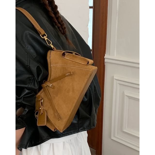 Faux Suede Shoulder Bag