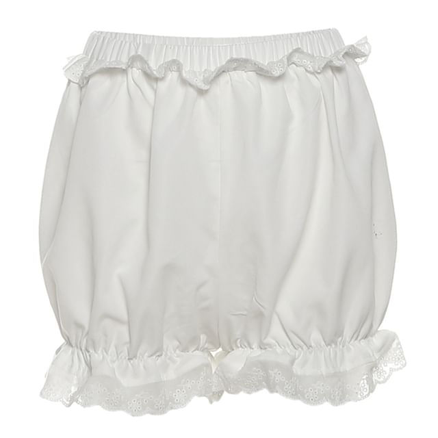 Square-Neck Crop Top with Elbow Sleeves and High-Waist Plain Maxi A-Line Skirt and Undershorts