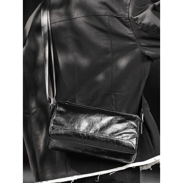 Plain Genuine Leather Crossbody Bag