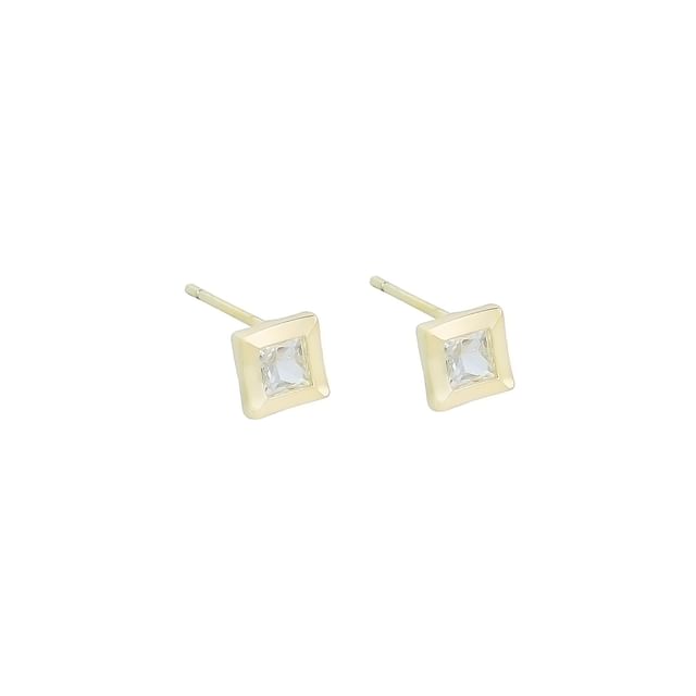 Rhinestone Square Stud Earring