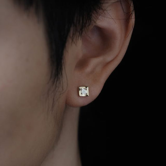 Rhinestone Square Stud Earring