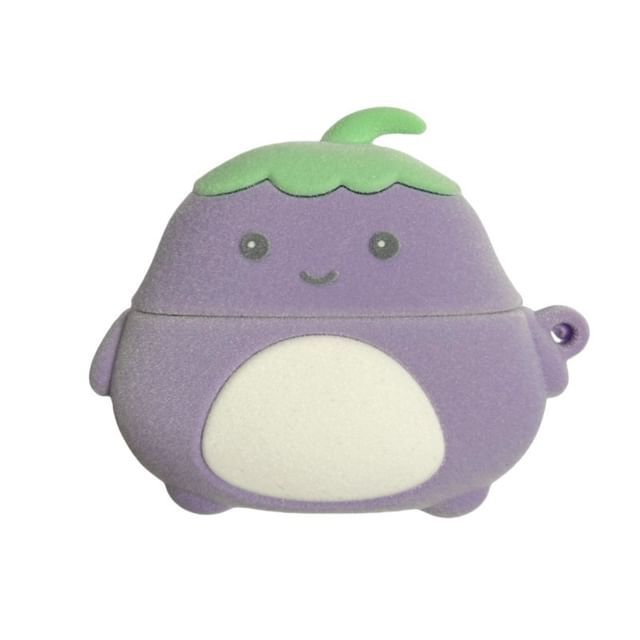 Eggplant Apple AirPods / Pro Earphone Case Skin / Charm / Set