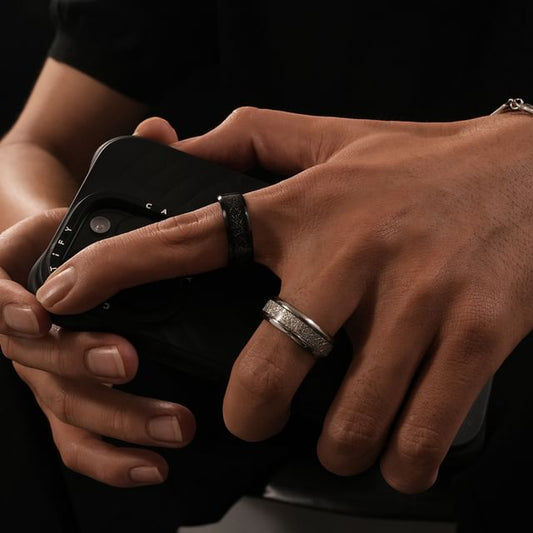 Stainless Steel Textured Ring