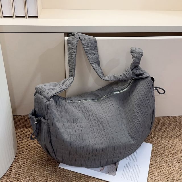 Shirred Fabric Hobo Bag