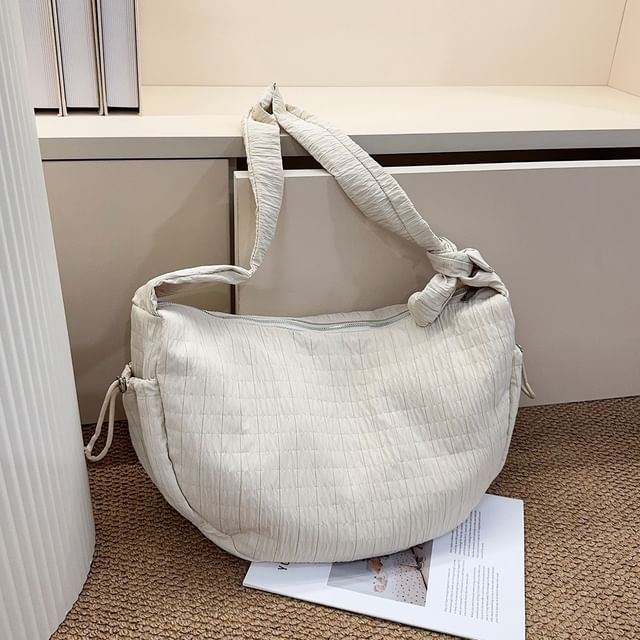 Shirred Fabric Hobo Bag