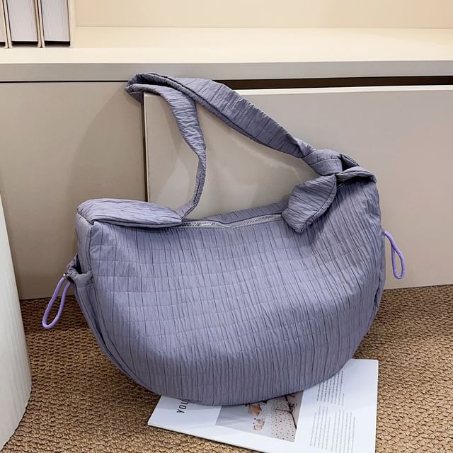 Shirred Fabric Hobo Bag