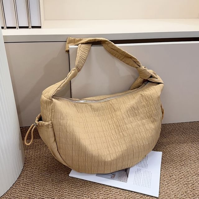 Shirred Fabric Hobo Bag