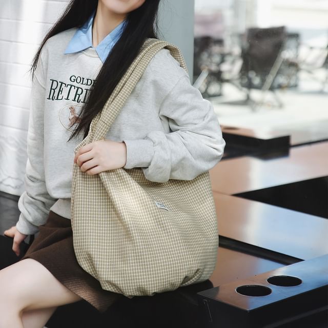 Plaid Fabric Tote Bag