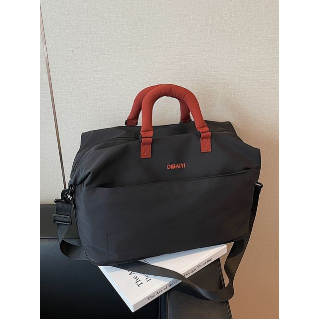 Contrast Handle Carryall Bag