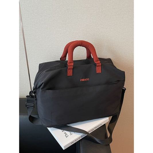 Contrast Handle Carryall Bag