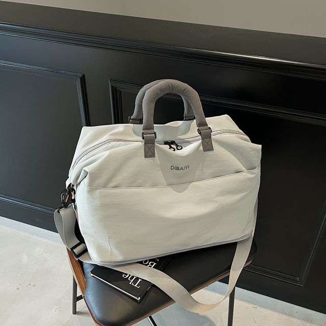 Contrast Handle Carryall Bag