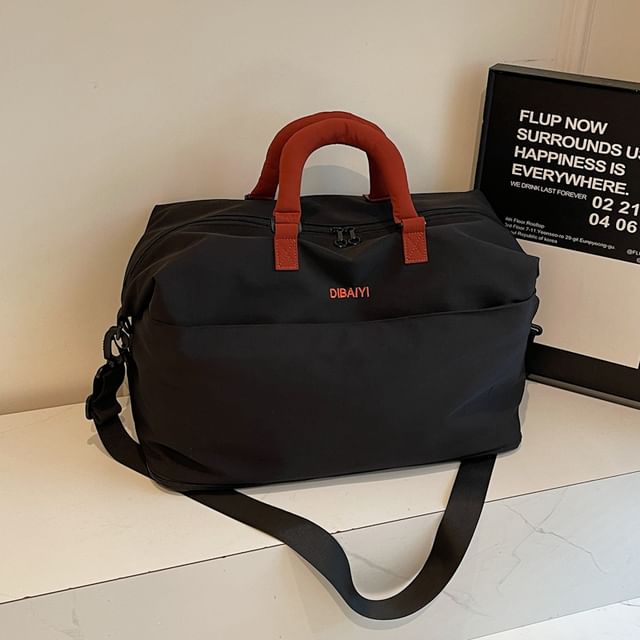 Contrast Handle Carryall Bag