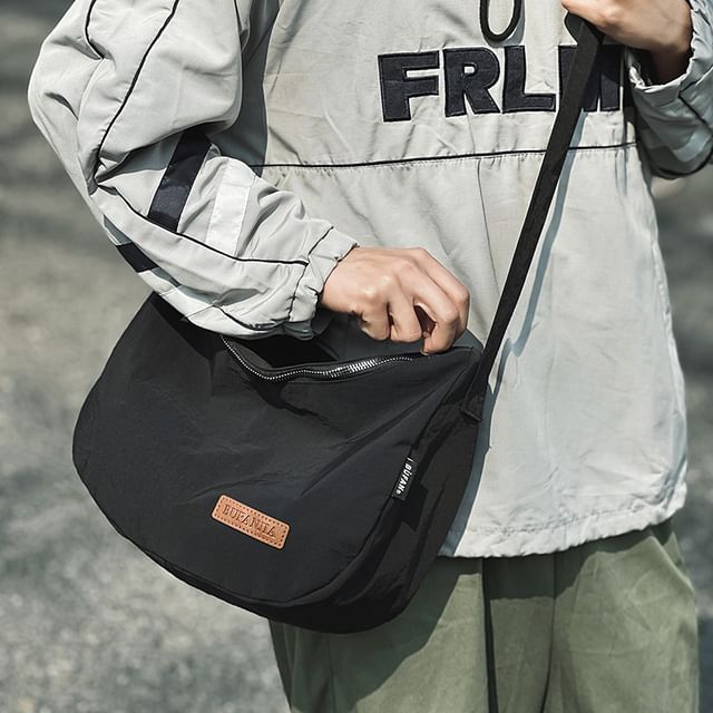 Plain Nylon Crossbody Bag