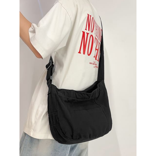 Plain Canvas Crossbody Bag