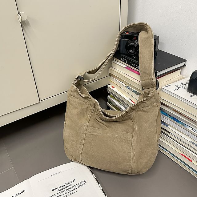 Plain Canvas Crossbody Bag
