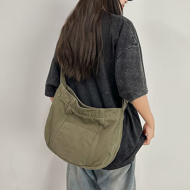Plain Canvas Crossbody Bag