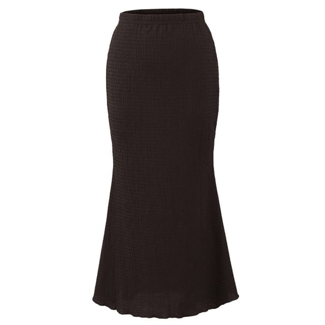 High Rise Plain Maxi Mermaid Skirt
