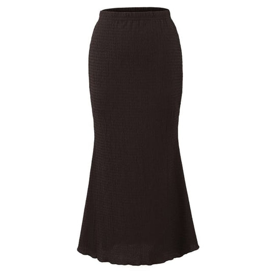 High Rise Plain Maxi Mermaid Skirt