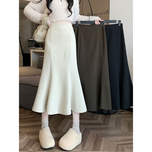 High Waist Midi Mermaid Skirt