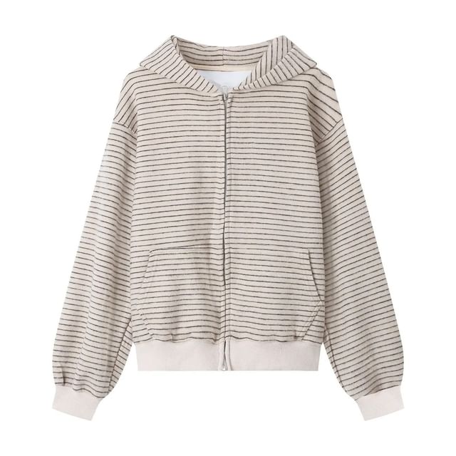 Striped Zip-Up Hoodie