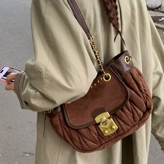 Plain Flap Shoulder Bag