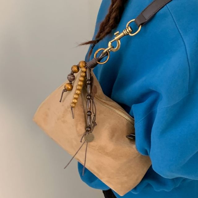 Faux Leather Plain Zip Shoulder Bag